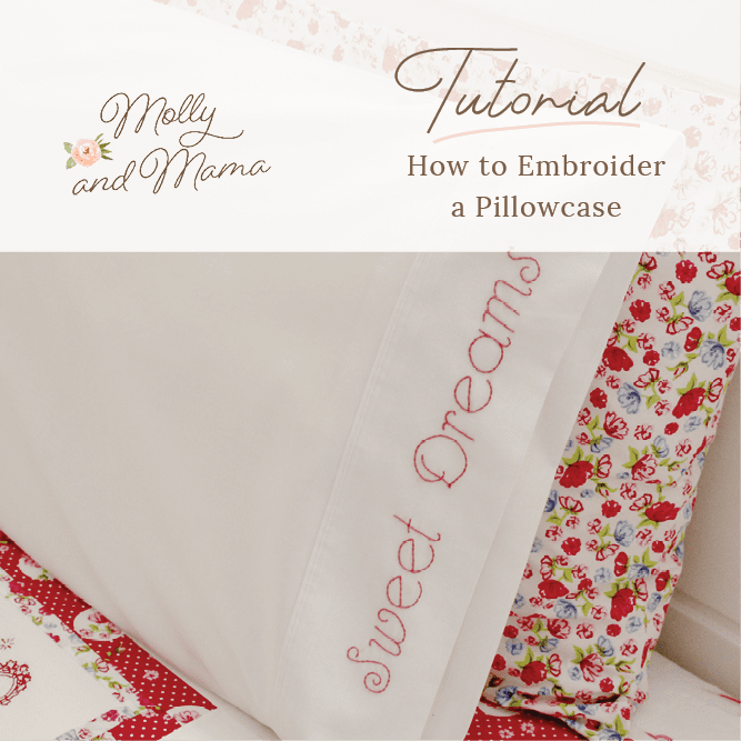Embroider a Pillowcase with an Iron-On Transfer