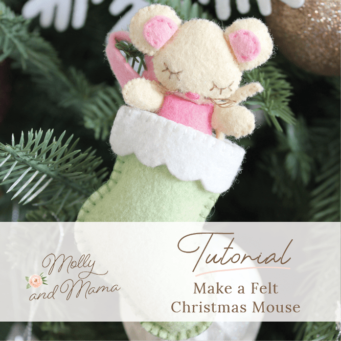 Sew a Felt Christmas Mouse