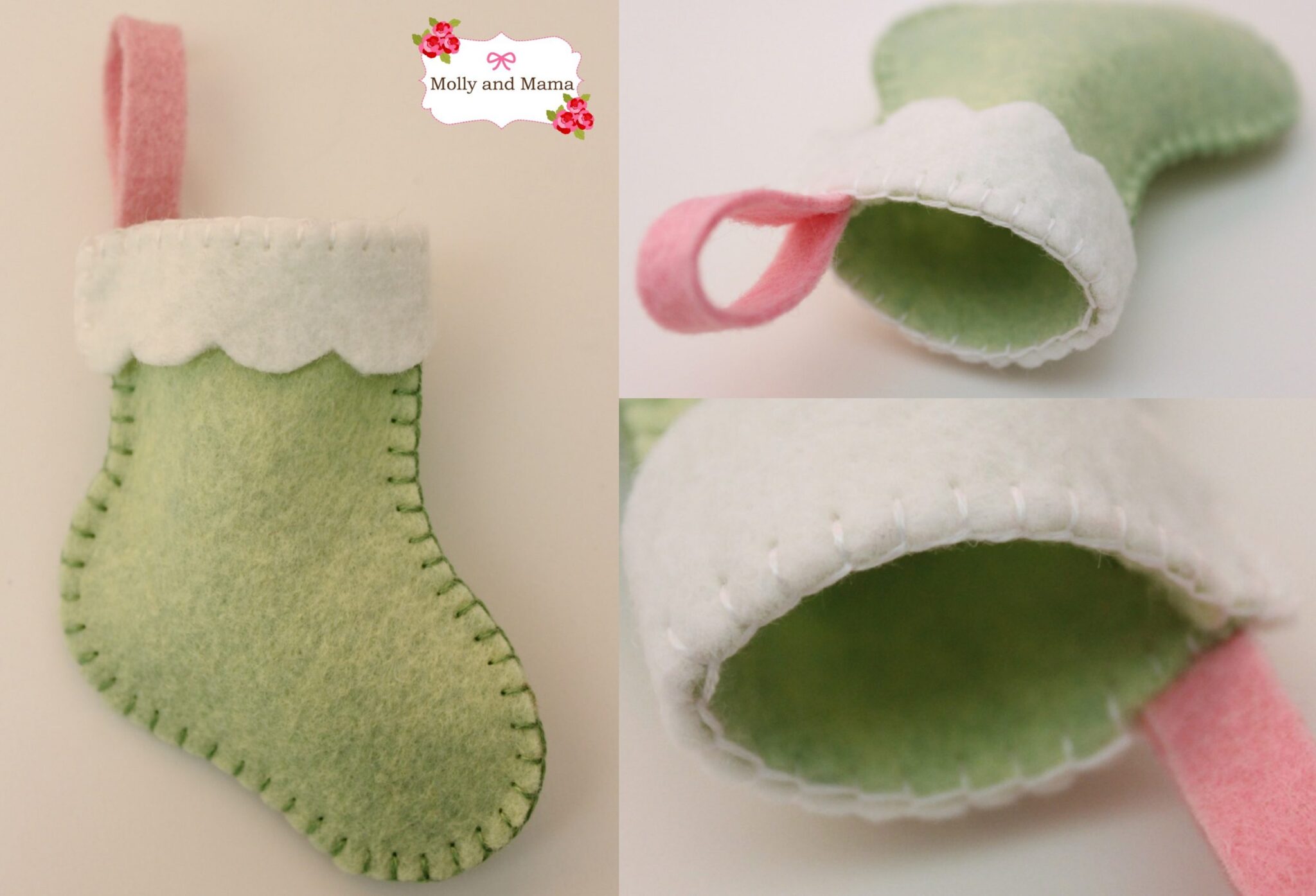 Christmas Mouse and Stocking Tutorial from Molly and Mama