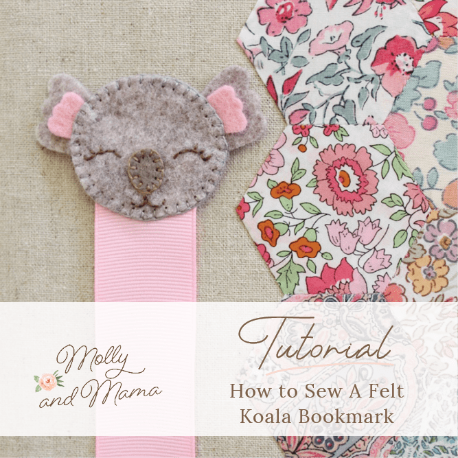 Sew a Felt Koala Bookmark