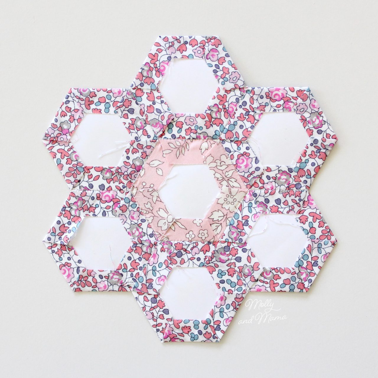 How To Sew Hexies - An English Paper Piecing Tutorial - Molly and Mama