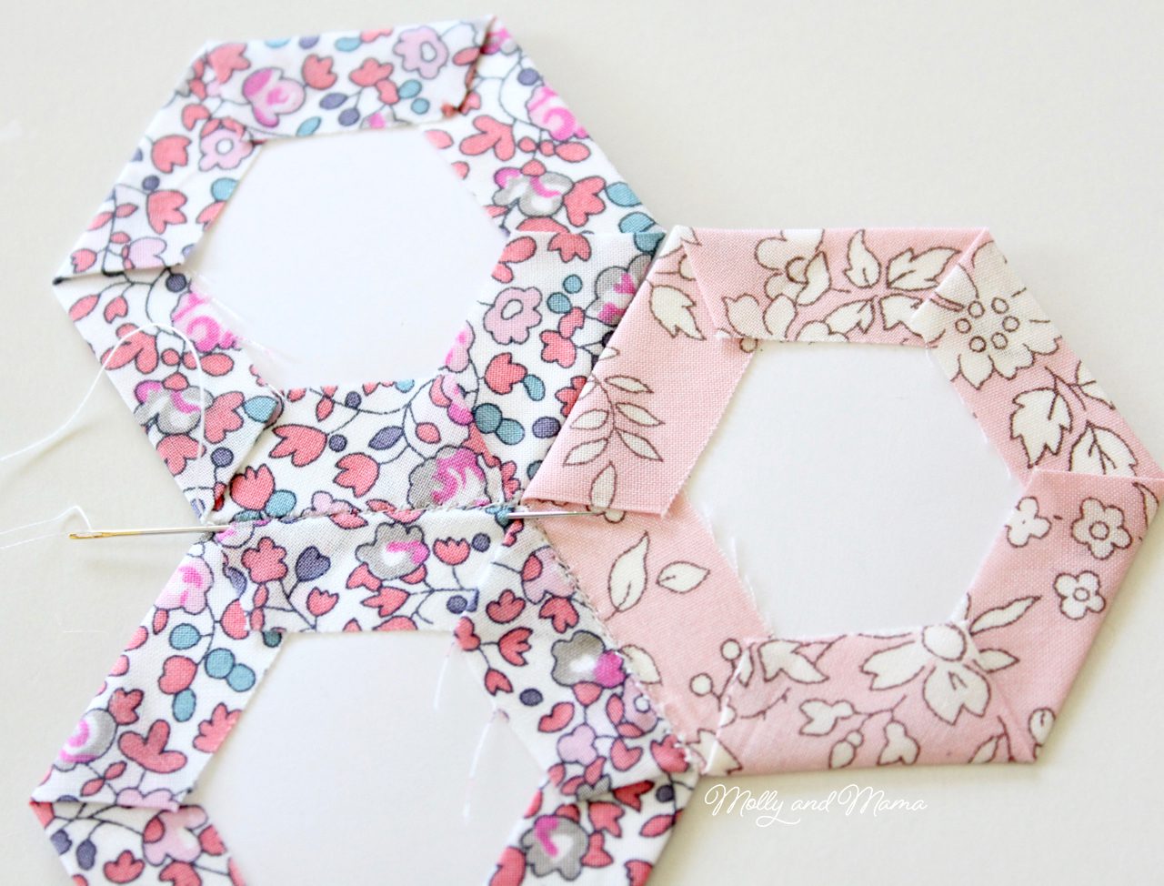 How To Sew Hexies - An English Paper Piecing Tutorial - Molly and Mama