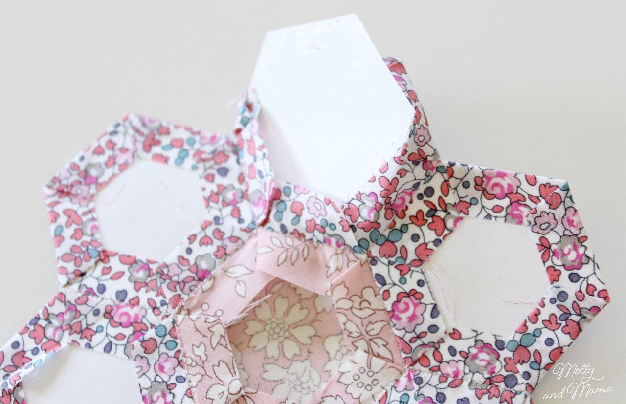 Make a Lace Zipper Pouch with a Hexagon Flower - Molly and Mama