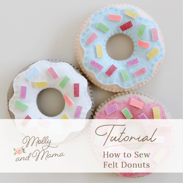 Make Felt Donuts for fun food play or simple hanging Christmas ornaments