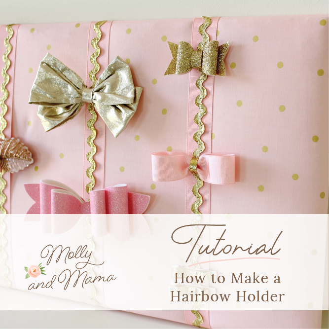 Make a Hair Bow Holder and Matching Clips