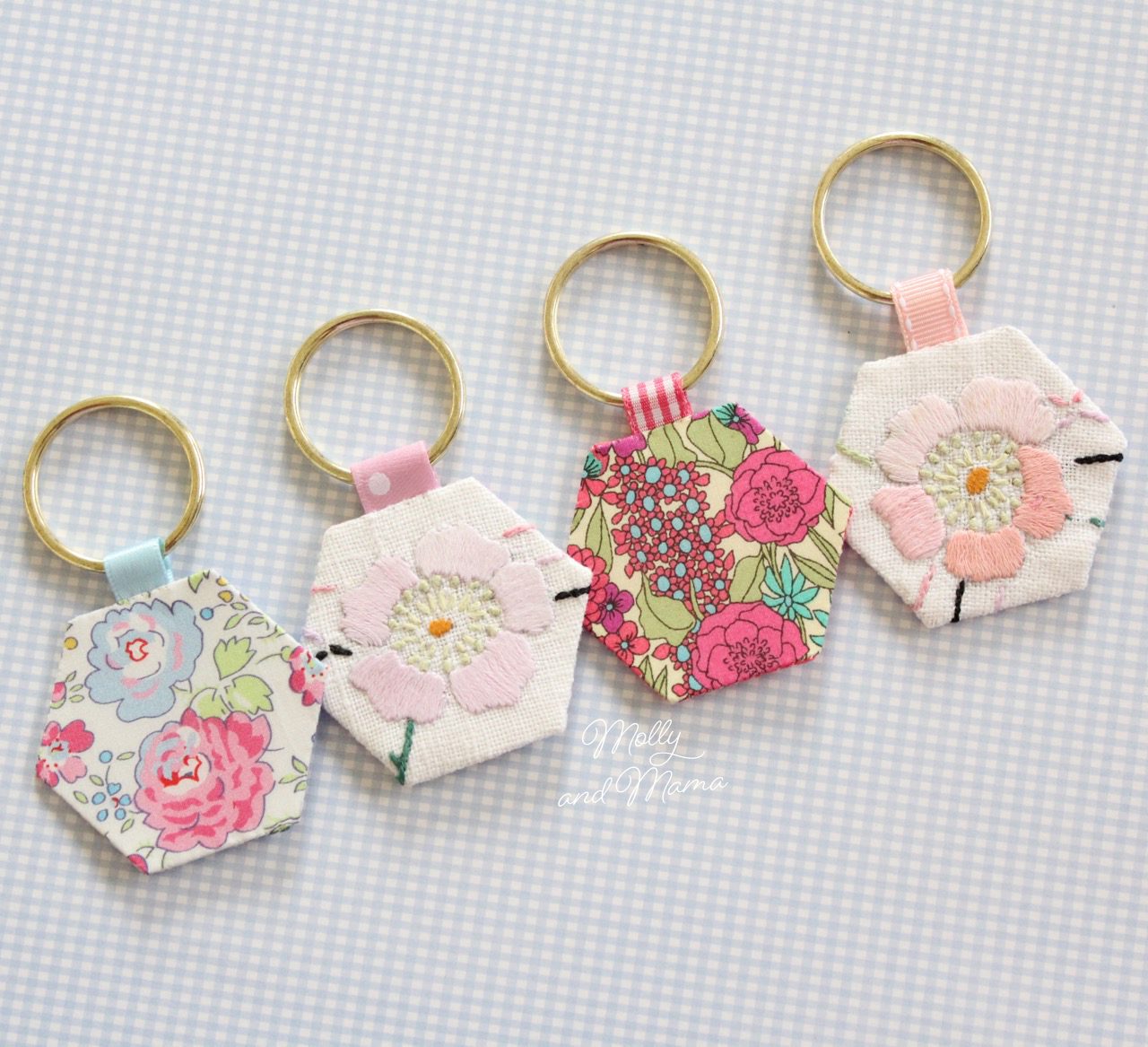 Fabric Flower Key Chain, Key Ring Accessories