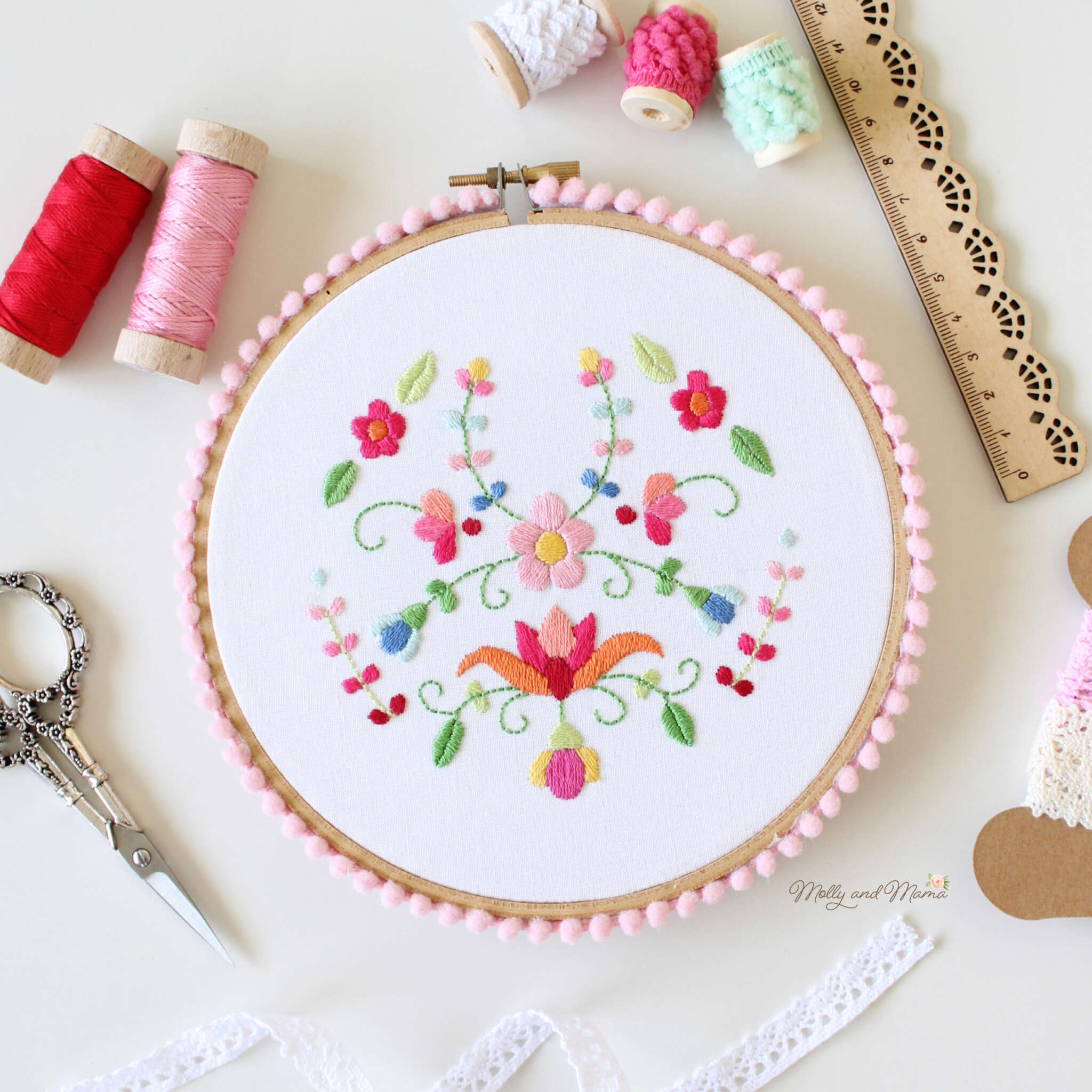 How to Use Hand Embroidery Hoops 