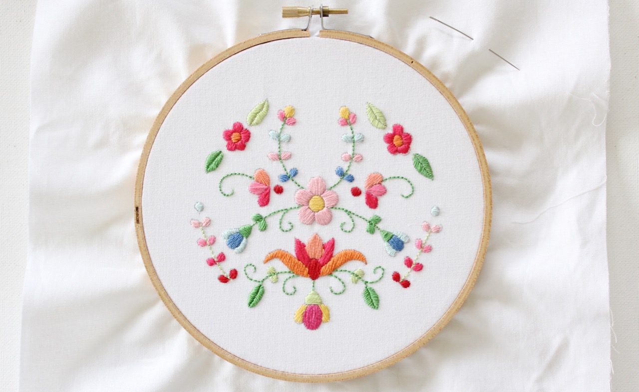 How to Finish an Embroidery Hoop for Wall Hanging - Molly and Mama