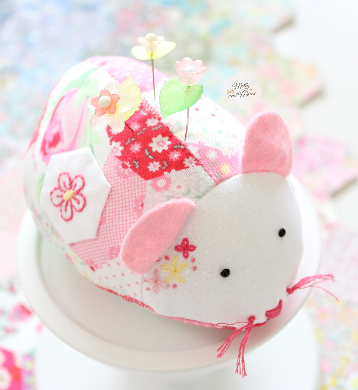 Turn Leftover Fabric Into A Cute Mouse Pincushion