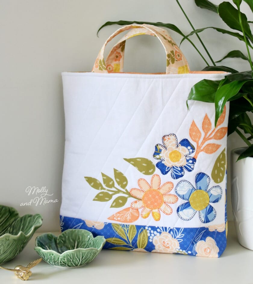Make a Flower Appliqué Tote Bag with Thermoweb - Molly and Mama