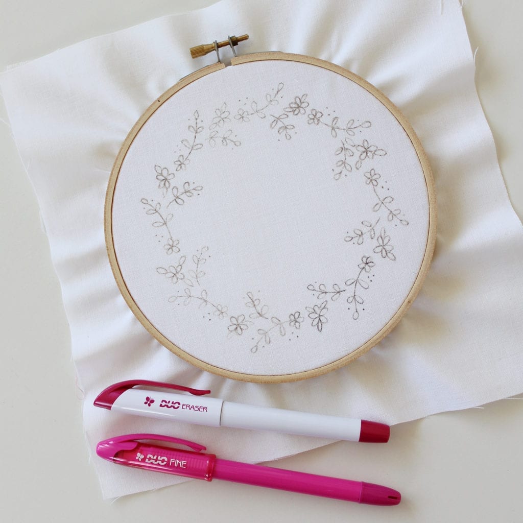 How To Transfer An Embroidery Design To Fabric - Molly and Mama