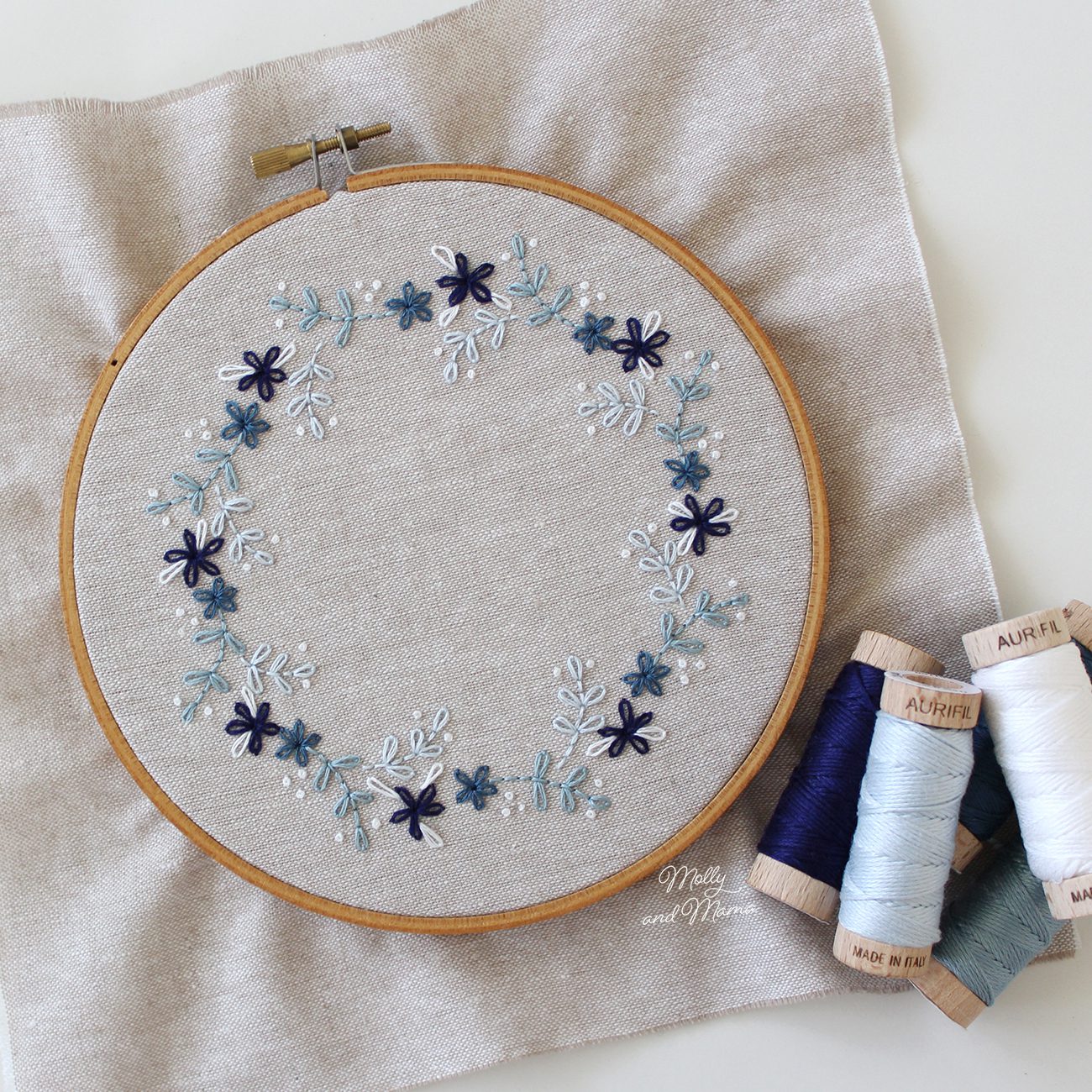 How To Transfer An Embroidery Design To Fabric Molly and Mama