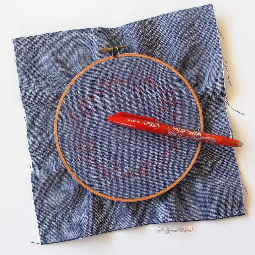 How To Transfer An Embroidery Design To Fabric - Molly and Mama