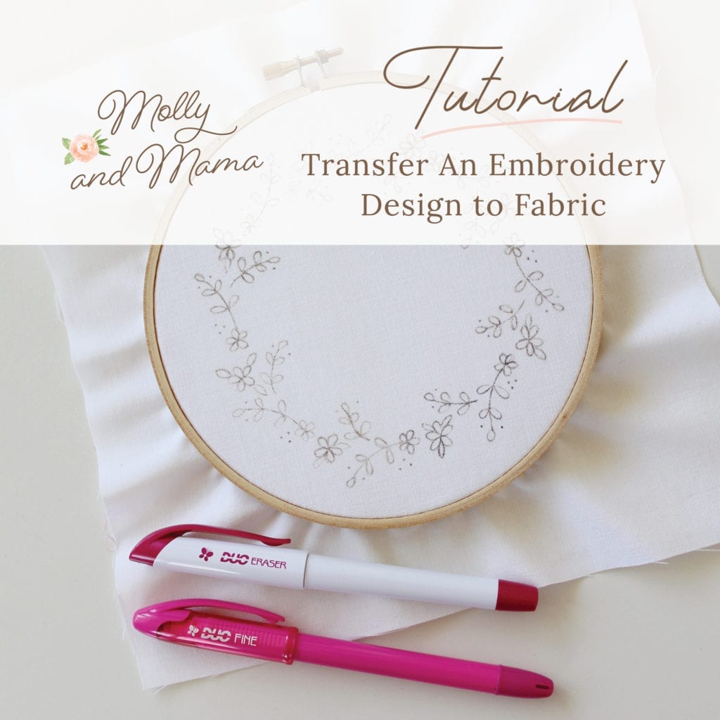Hand embroidery transfer paper