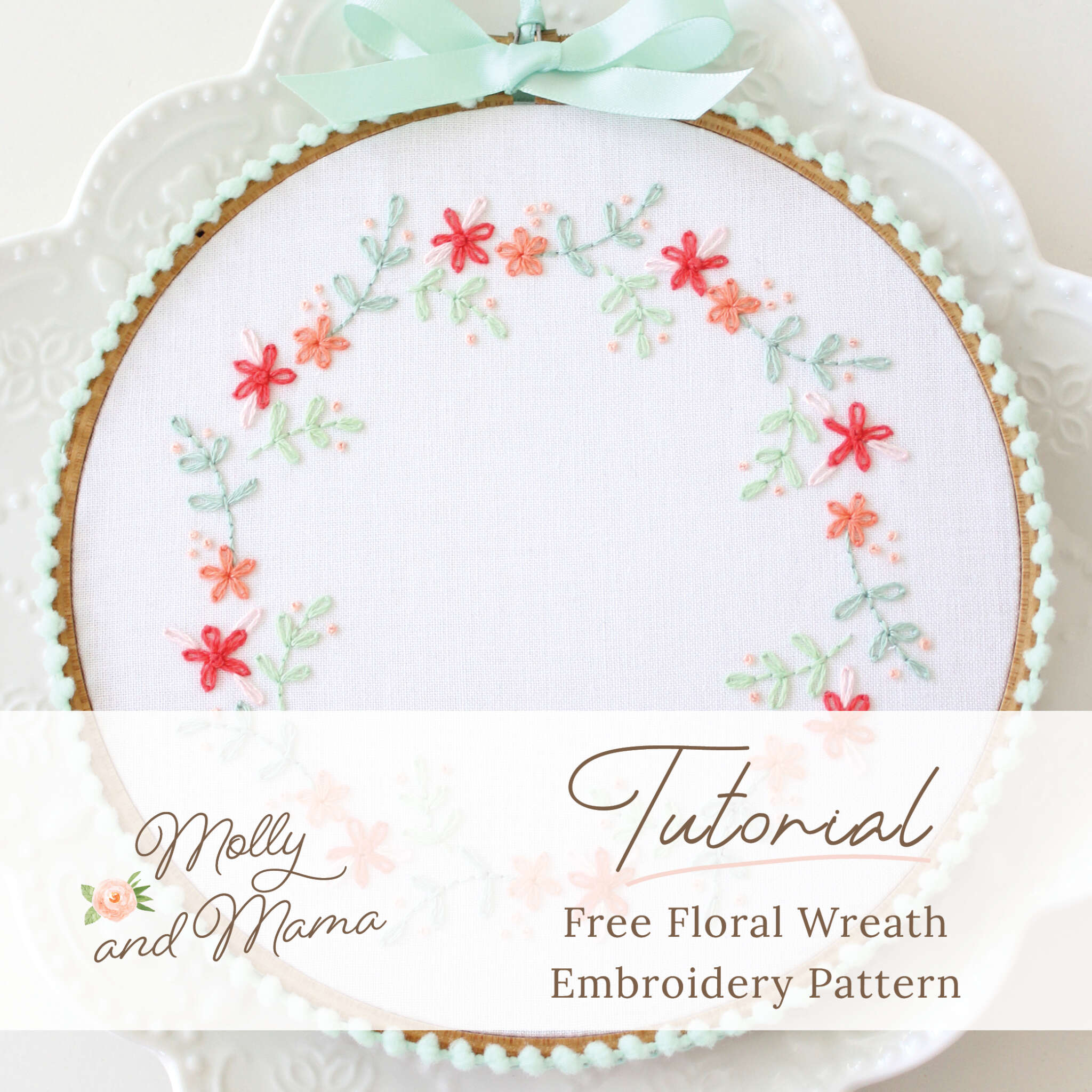 Free Embroidery Wreath Pattern – Aurifil Artisan Challenge