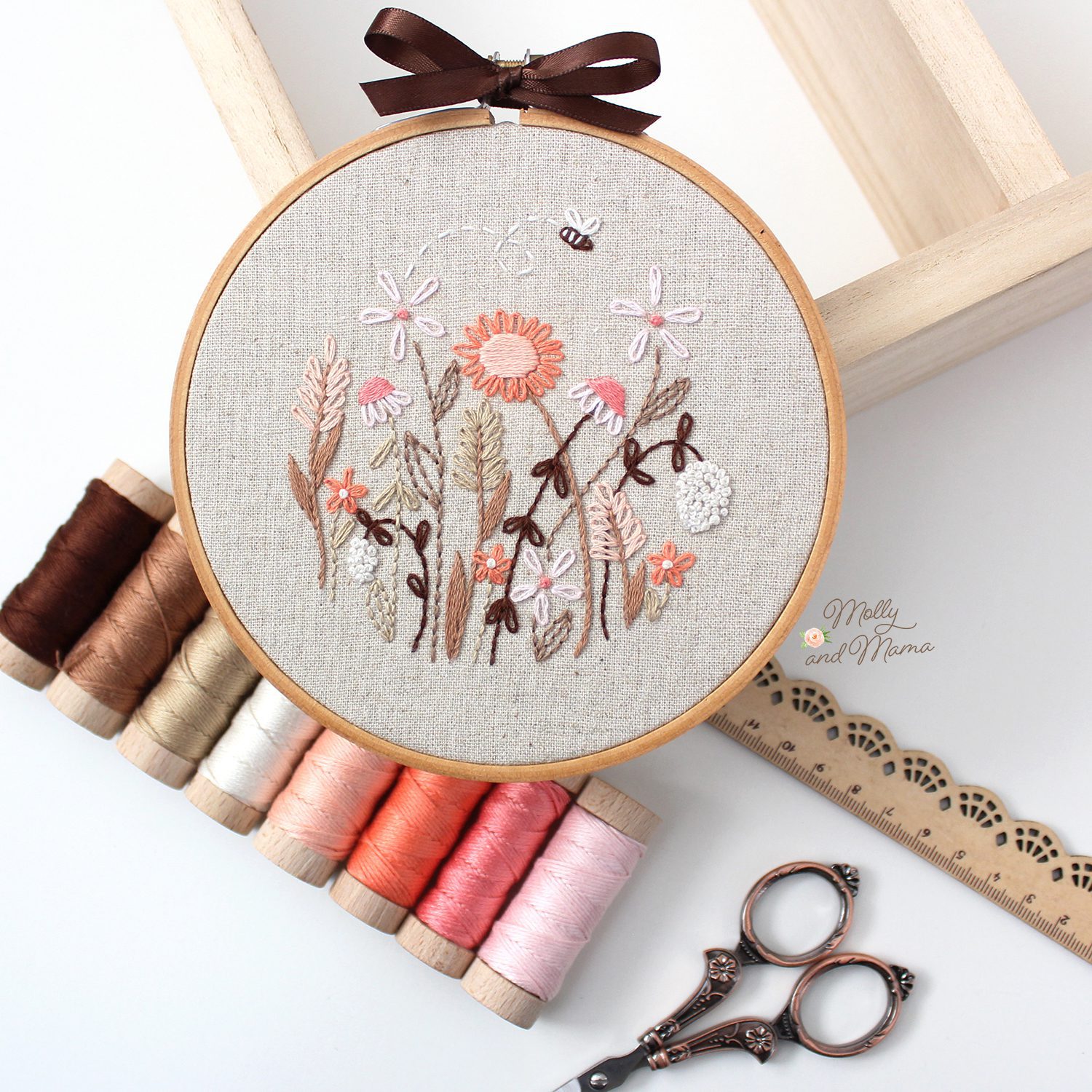 Welcome To Nan's Garden - A beautiful floral embroidery design - Molly and  Mama