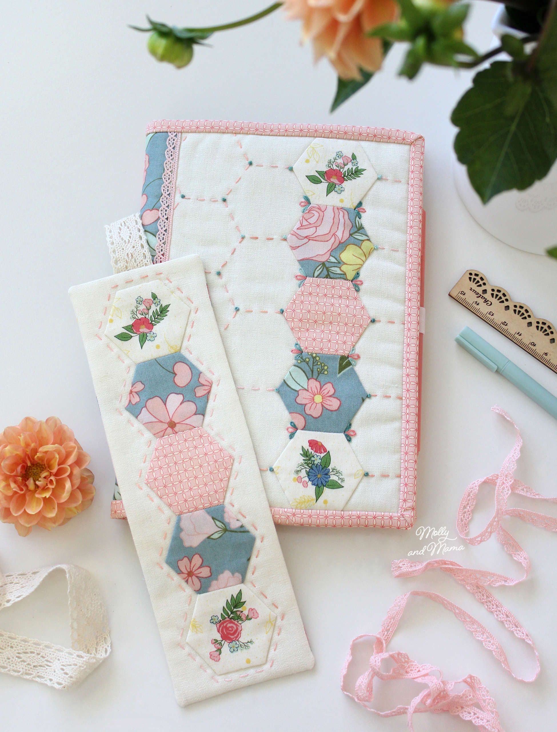 A Beautiful Journal Cover Pattern and a Free Bookmark Tutorial! - Molly ...