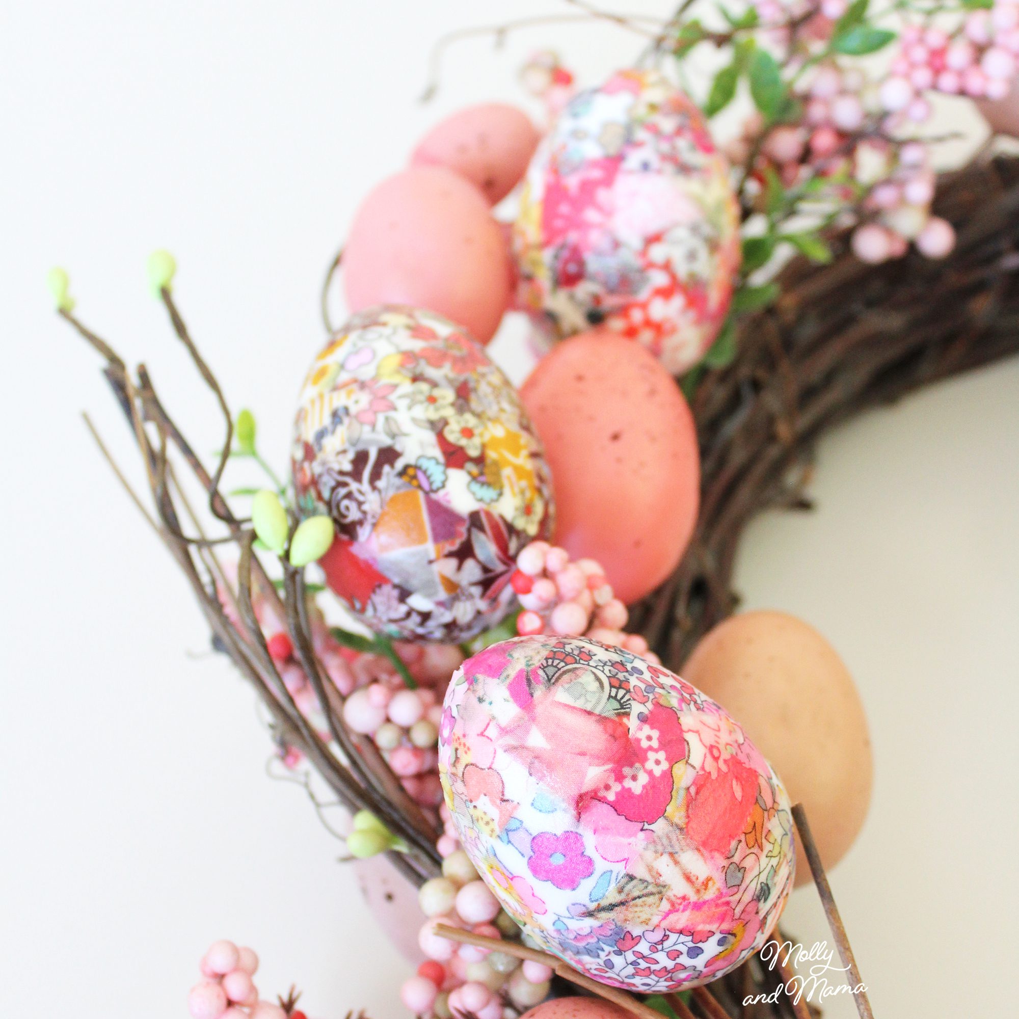 Make Scrappy Fabric Covered Easter Eggs - Molly and Mama