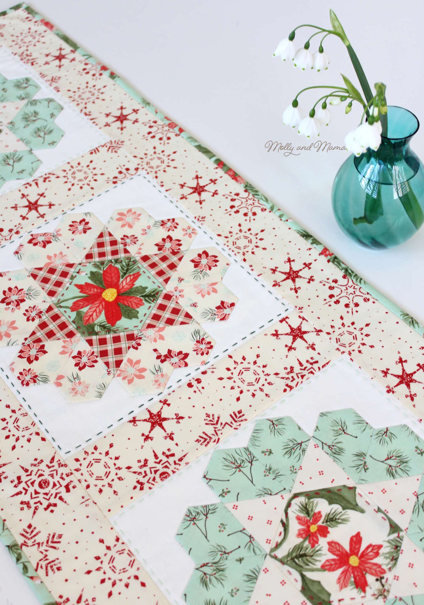 A Christmas Version of the Tilly’s Tea Party Table Runner