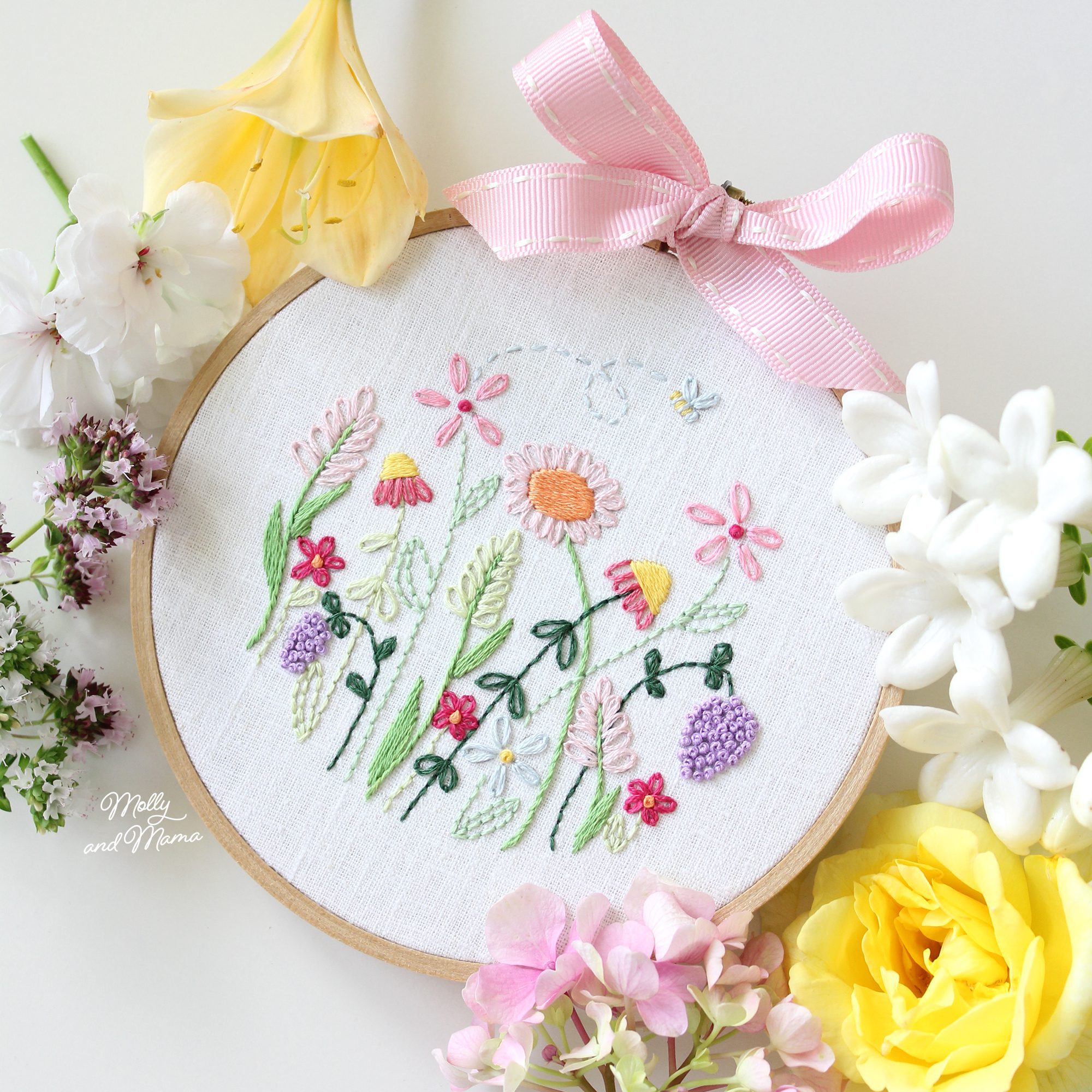 Welcome To Nan's Garden - A beautiful floral embroidery design - Molly and  Mama